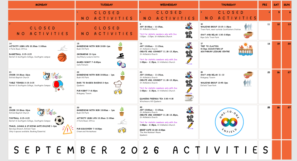 Our Activity Calendar